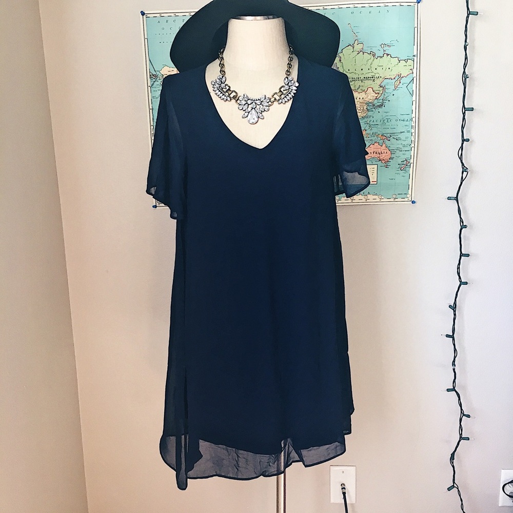 SALE WILA Chic Navy Shift Dress - Picture 2 of 7